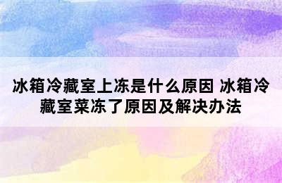 冰箱冷藏室上冻是什么原因 冰箱冷藏室菜冻了原因及解决办法